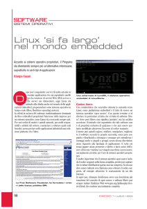 Linux `si fa largo` nel mondo embedded
