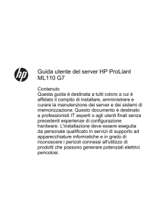 Guida utente del server HP ProLiant ML110 G7