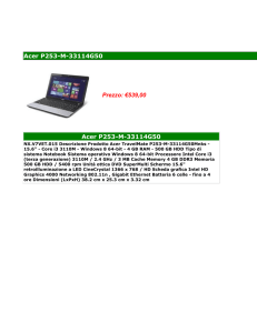 Acer P253-M-33114G50 Prezzo: €539,00 Acer P253-M