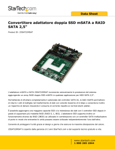 Convertitore adattatore doppia SSD mSATA a RAID