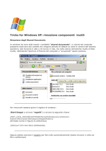 Tricks for Windows XP: rimozione componenti inutili