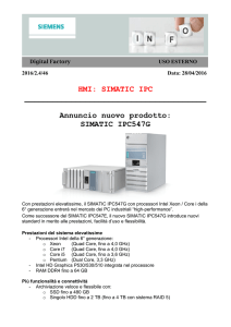 HMI: SIMATIC IPC Annuncio nuovo prodotto