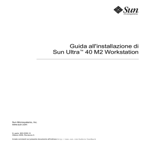 Guida all`installazione di Sun Ultra 40 M2 Workstation