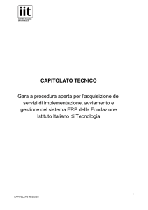 capitolato tecnico - Istituto Italiano di Tecnologia
