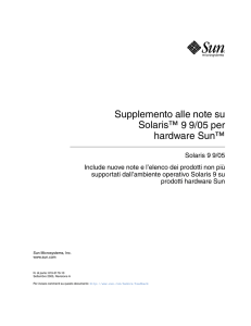 Solaris 9 9/05 Release Notes Supplement for Sun Hardware