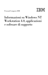 Informazioni su Windows NT Workstation 4.0, applicazioni e