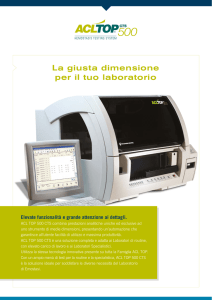 Flyer ACL TOP 500 CTS - Instrumentation Laboratory SpA