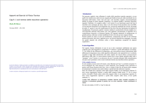 Appunti ed Esercizi di Fisica Tecnica Cap.9. I cicli termici delle