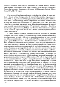 Italiano e dialetti nel tempo, Saggi di grammatica per Giulio C