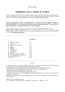 GRAMMATICA DELLA LINGWA DE PLANETA