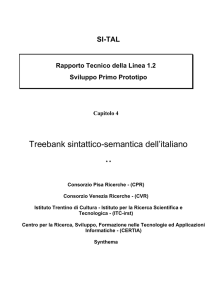 Treebank sintattico-semantica della lingua italiana