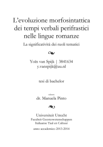 L`evoluzione morfosintattica dei tempi verbali perifrastici nelle lingue