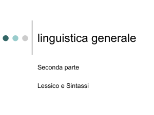 Linguistica Generale