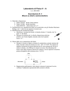 Misure su diodi - Dipartimento di Fisica