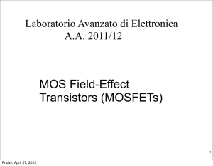 2) Introduzione agli esperimenti con circuiti MOS