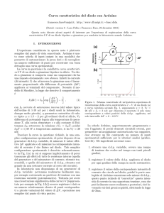 Curva caratteristica del diodo con Arduino