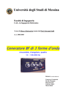 Generatore BF di 3 forme d`onda