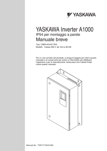 YASKAWA Inverter A1000 IP54 per montaggio a parete