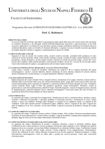 Programma - Elettrotecnica - Università degli Studi di Napoli