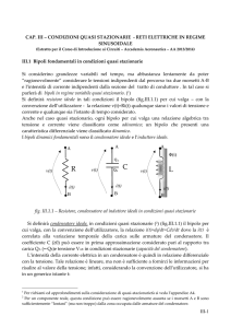 Cap. III - RETI ELETTRICHE IN REGIME QUASI