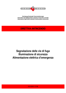 Segnalazione delle vie di fuga Illuminazione di sicurezza