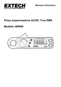 Pinza amperometrica AC/DC True RMS Modello 380940