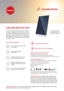 Canadian Solar CS6K-P scheda tecnica pannello solare modulo