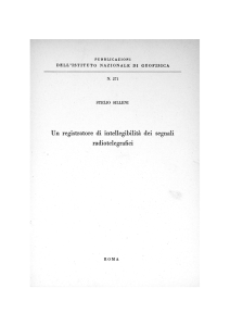 Un registratore di intellegibilità dei segnali radiotelegrafici