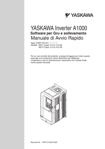 YASKAWA Inverter A1000 Software per Gru e