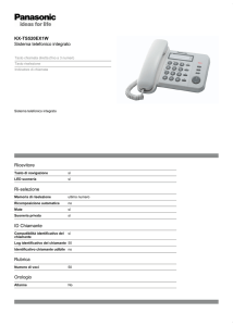 KX-TS520EX1W Sistema telefonico integrato Ricevitore