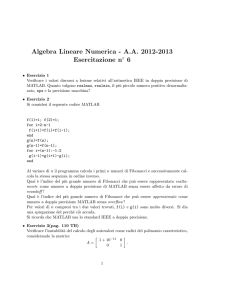 Algebra Lineare Numerica - A.A. 2012