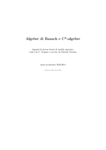 Algebre di Banach e C*