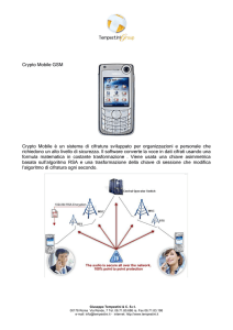 Crypto Mobile GSM Crypto Mobile è un sistema di cifratura
