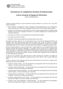 Istruzioni per la compilazione del piano di studi personale Laurea