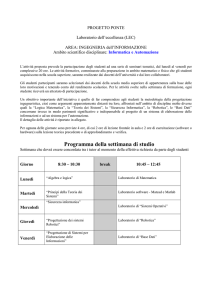 Programma della settimana di studio - Volterra-Elia