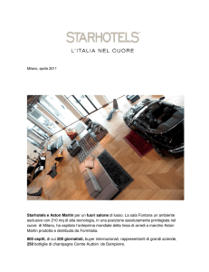 Starhotels e Aston Martin per un fuori salone di lusso. La sala
