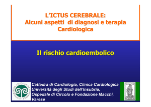 Il rischio cardioembolico - Dipartimento di Informatica e