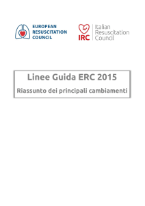 Linee Guida ERC 2015 - Riassunto dei principali cambiamenti