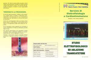 Studio elettrofisiologico e ablazione transcatetere