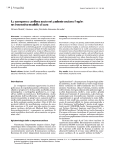 Lo scompenso cardiaco acuto nel paziente anziano fragile: un
