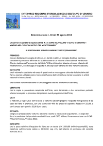 Det. n. 18 del 26.08.2015 - Ente Parco Regionale dell`Olivo di Venafro