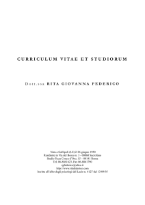 curriculum vitae et studiorum