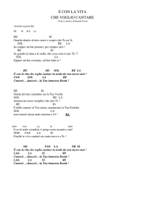 è con la vita che voglio cantare