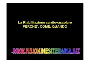 La Riabilitazione cardiovascolare PERCHE