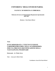 Ecocardiografia e test di funzione cardiorespiratoria nella