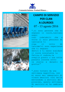 Route servizio per Clan a Lourdes – 2016