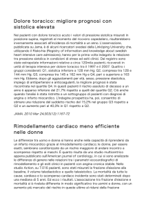 Dolore toracico: migliore prognosi con sistolica elevata