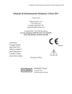 Manuale di funzionamento Dosimetry Check