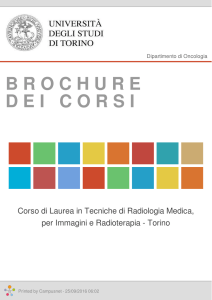 Brochure dei corsi  - Corso di Laurea in Tecniche di Radiologia