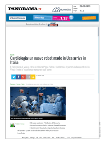 Cardiologia: un nuovo robot made in Usa arriva in Italia